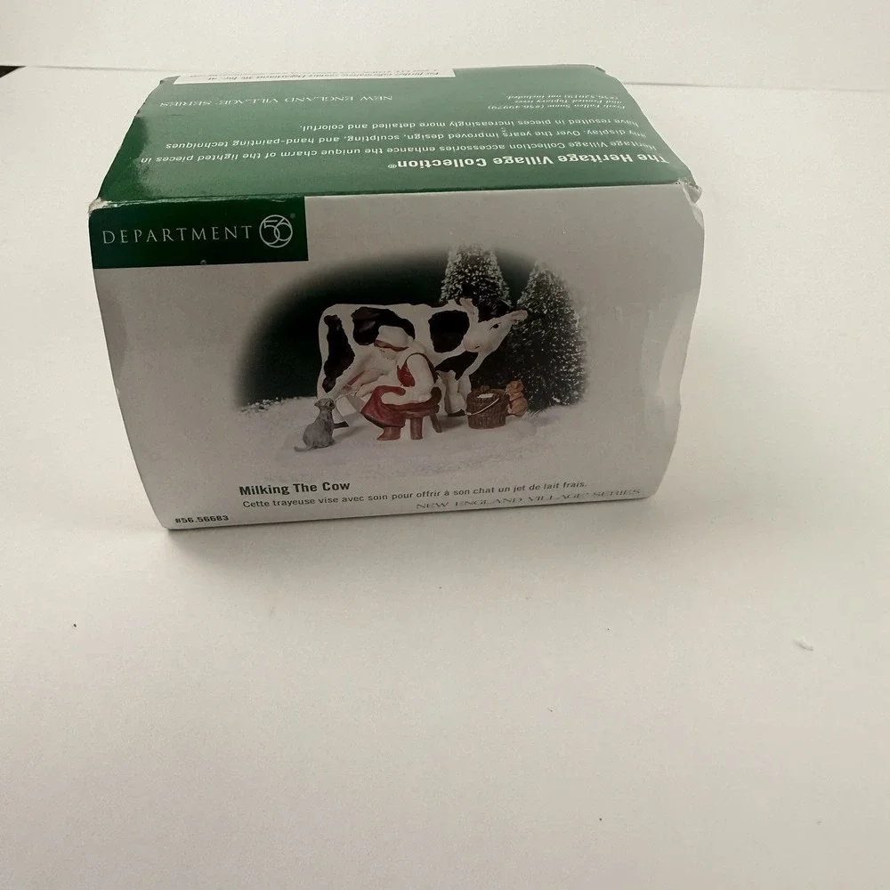 Department 56 Milking The Cow New England Village #56683 Accessory Farm Kitty